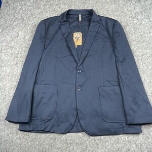 PJ‎ Paul Jones Blazer Mens 3XL Navy Stretch Unstructured 2-Button Patch Pockets